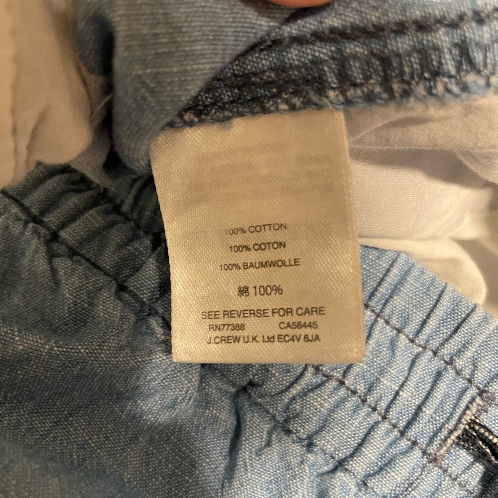 J. Crew Factory Light Blue Drawstring Track Pants - Picture 9 of 9